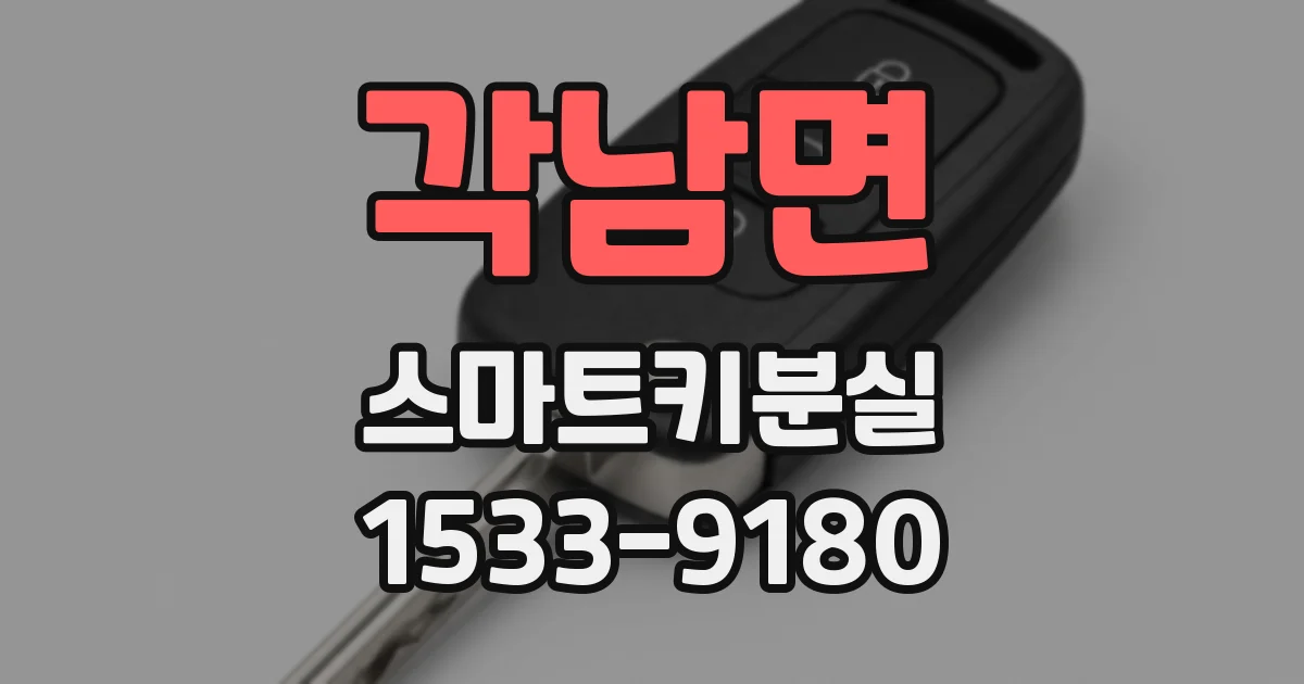 각남면 스마트키분실