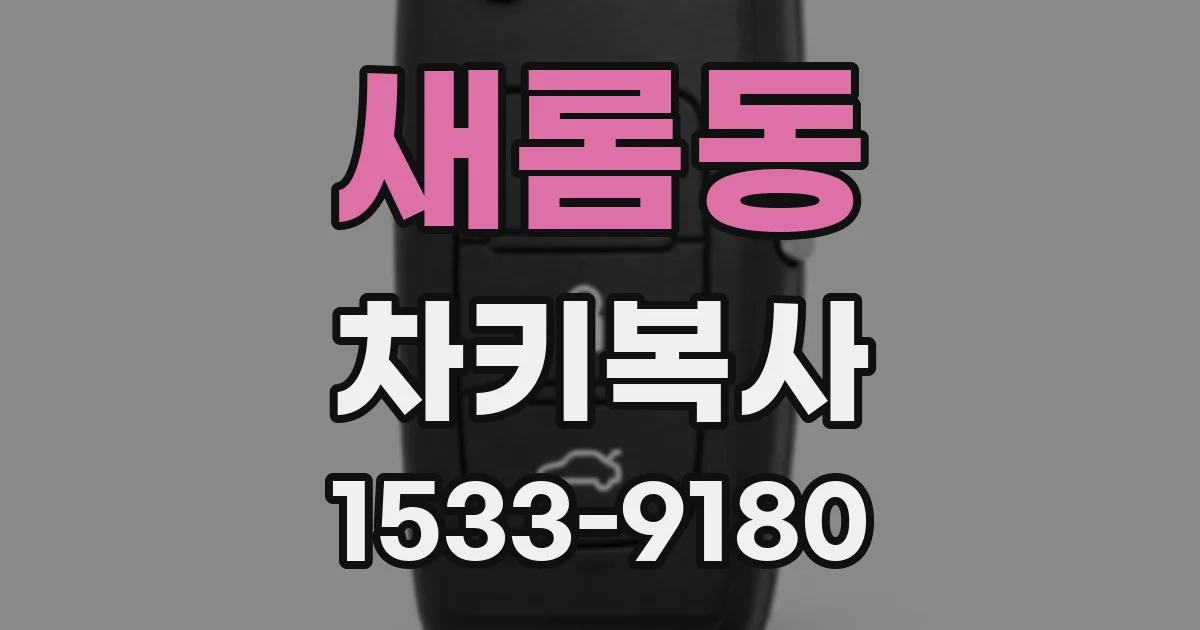 새롬동 차키복사