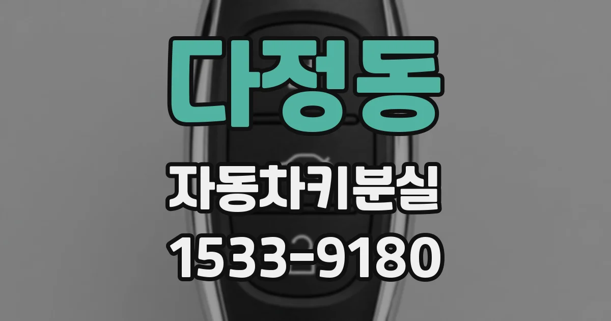 다정동 자동차키분실