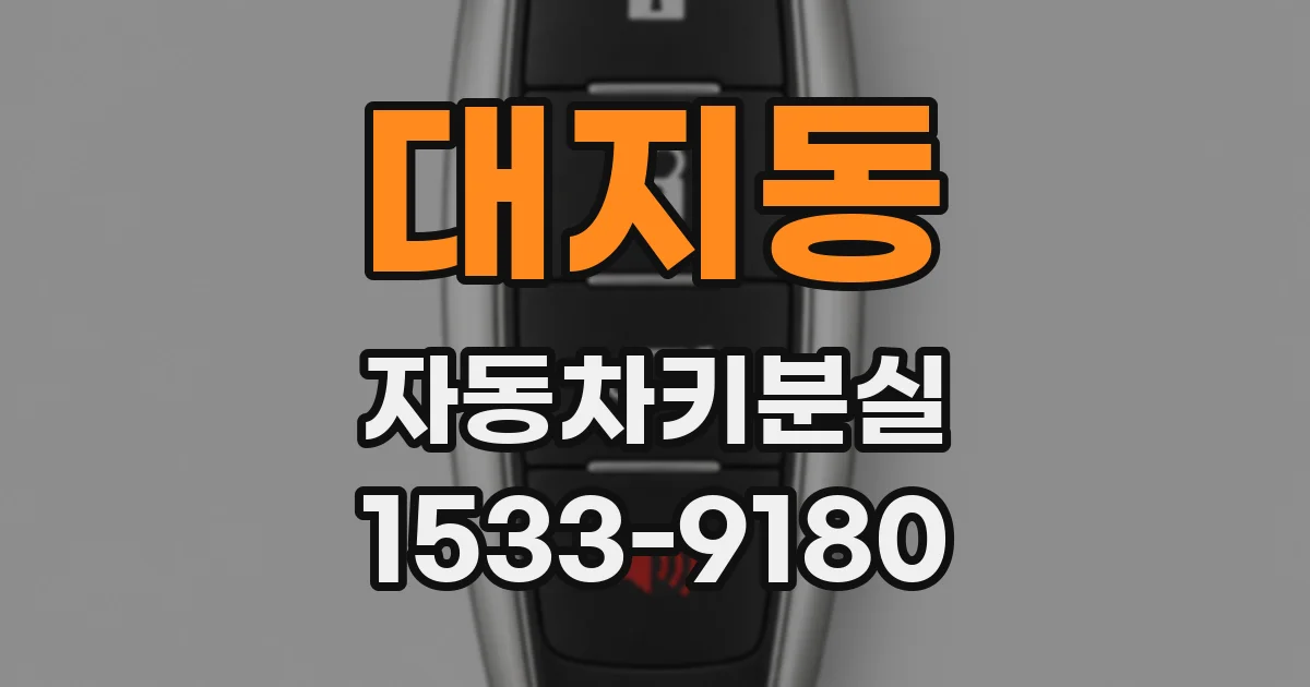 대지동 자동차키분실