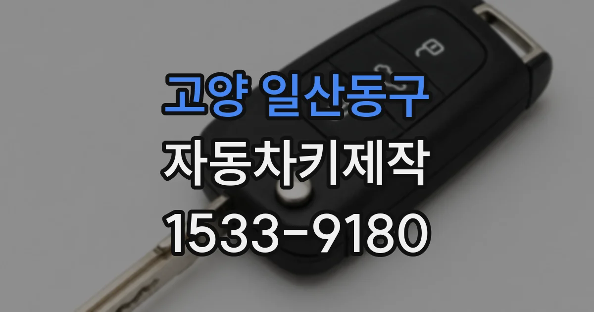 고양 일산동구 자동차키제작