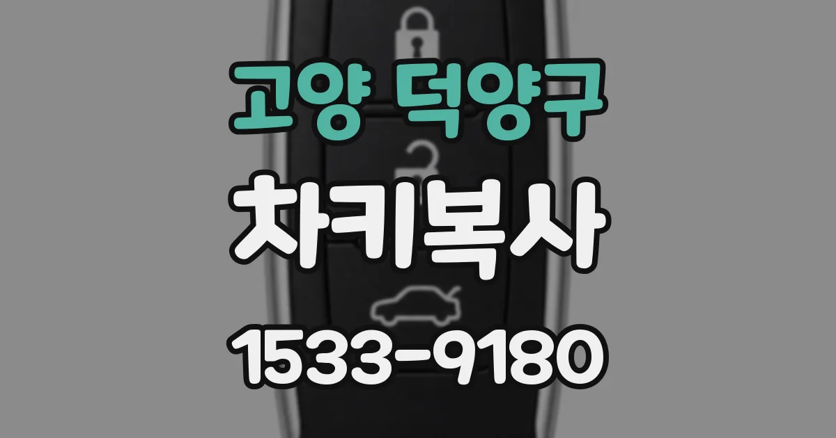 고양 덕양구 차키복사