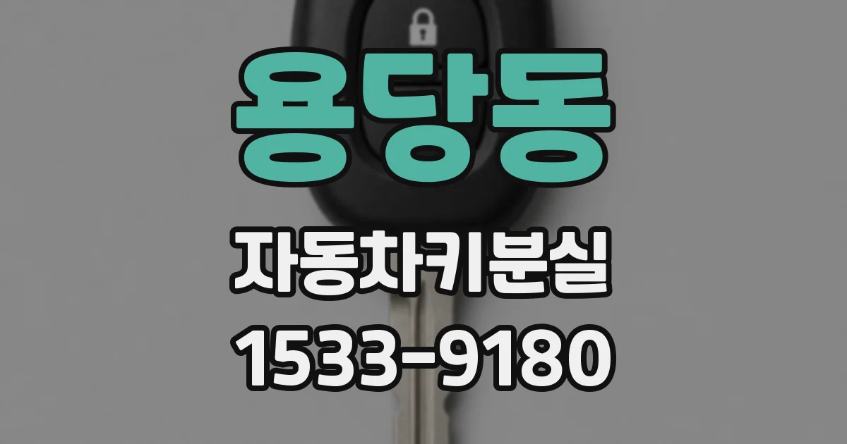 용당동 자동차키분실
