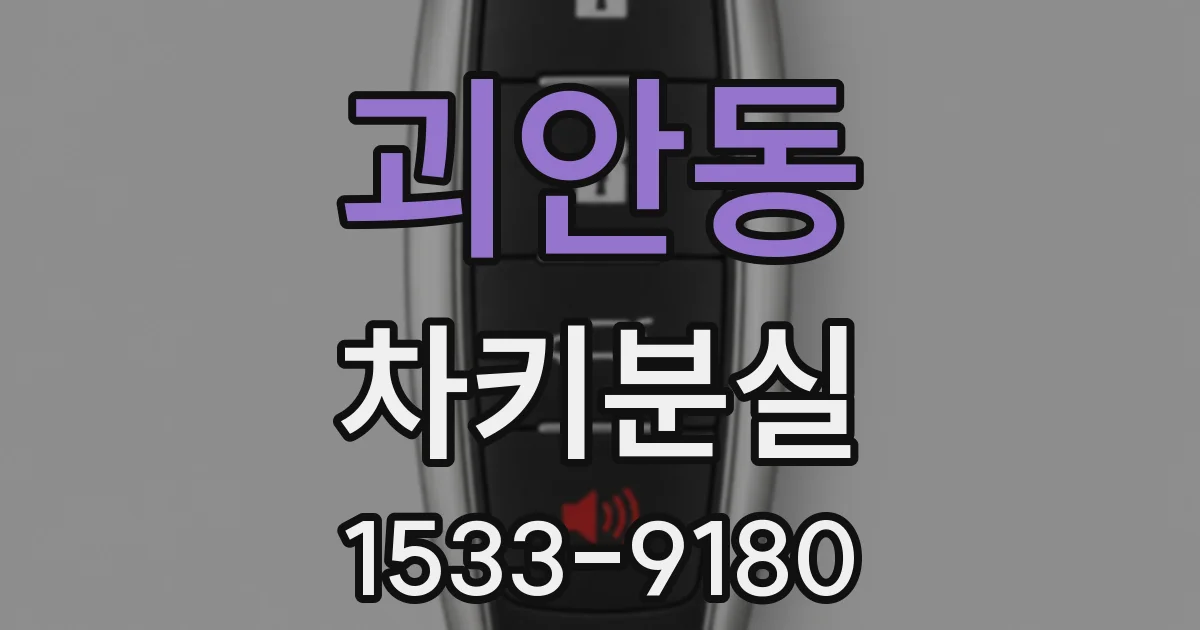 괴안동 차키분실