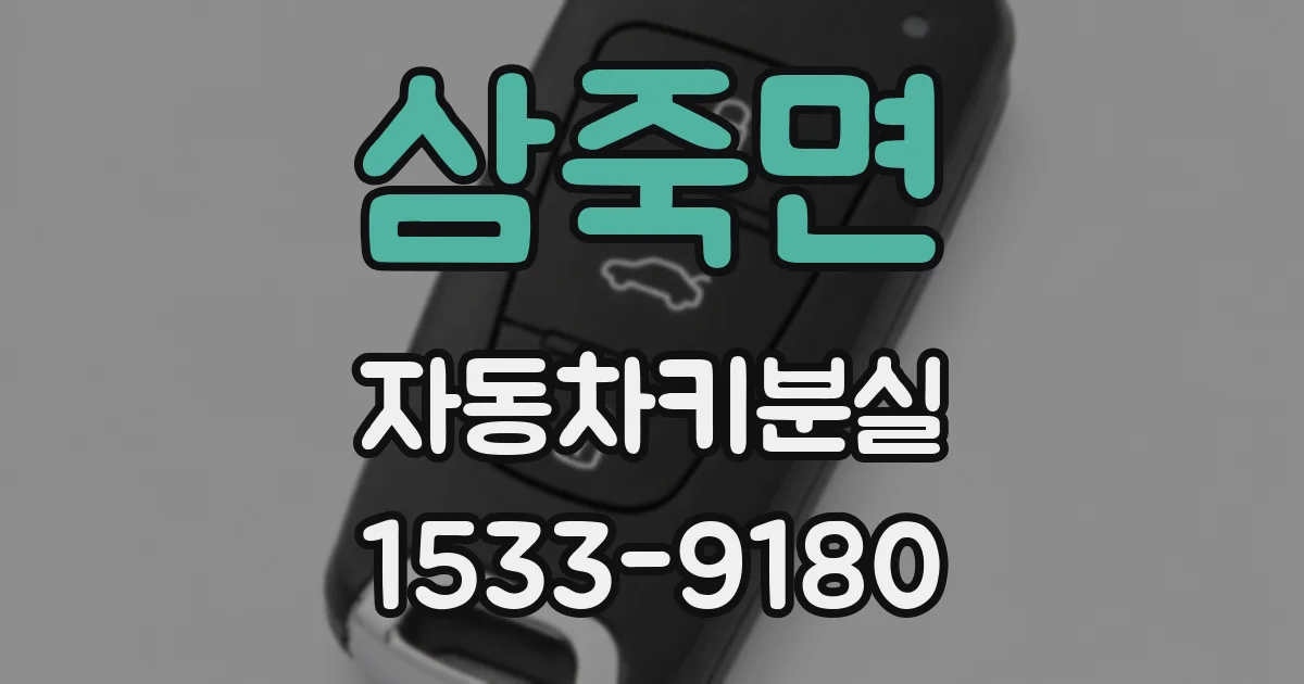 삼죽면 자동차키분실
