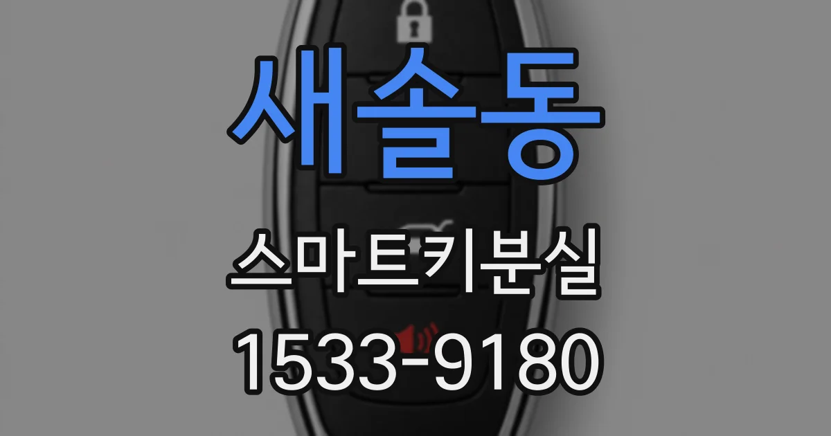 새솔동 스마트키분실