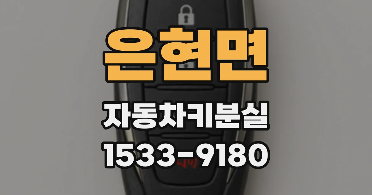 은현면 자동차키분실