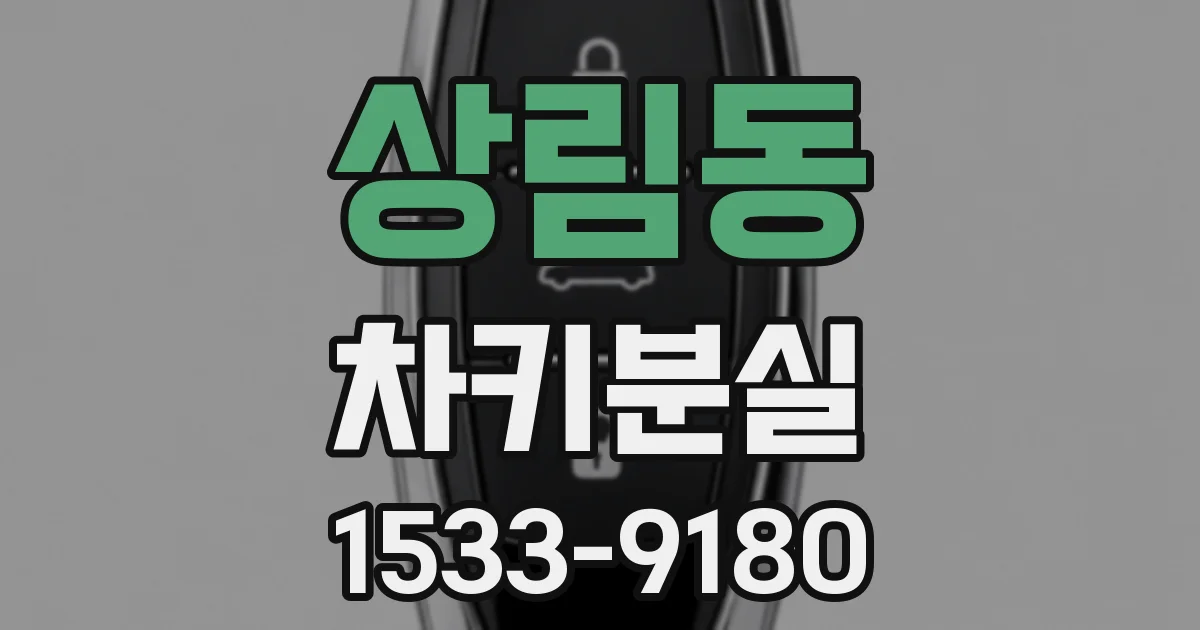 상림동 차키분실