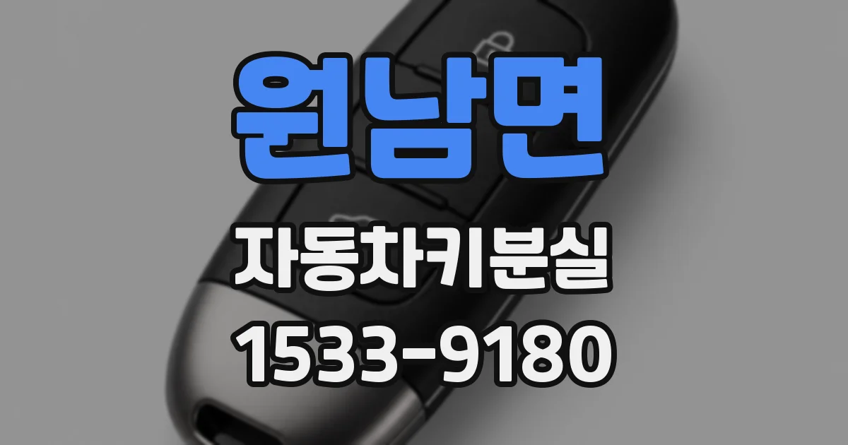 원남면 자동차키분실