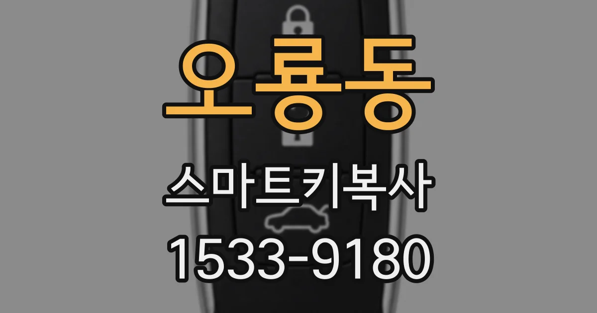 오룡동 스마트키복사