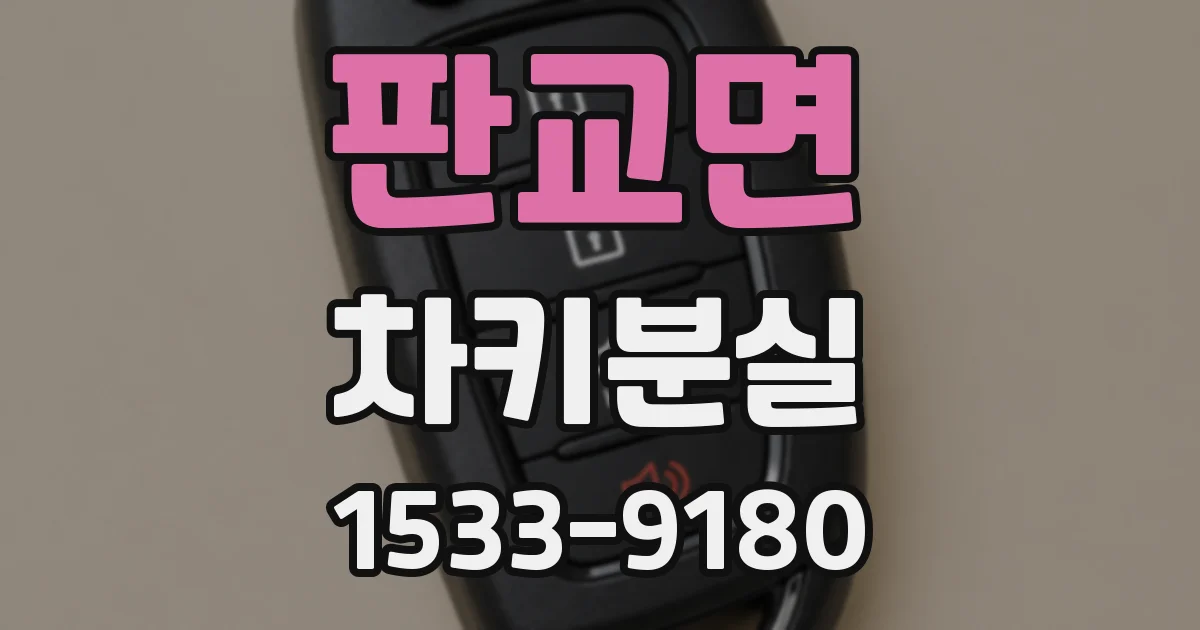 판교면 차키분실