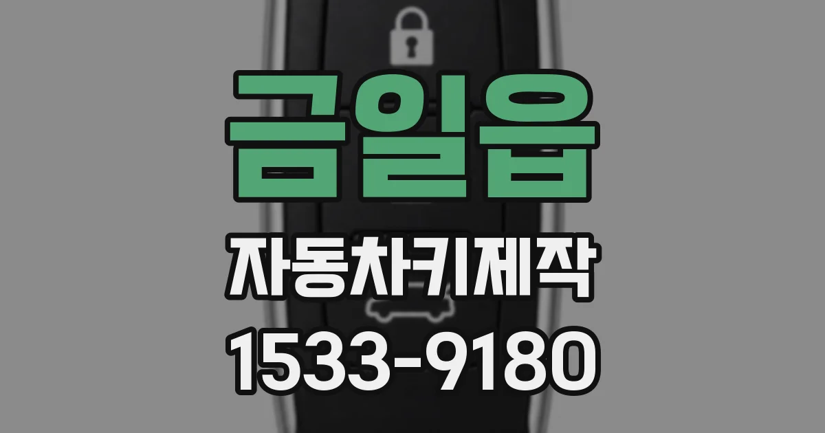 금일읍 자동차키제작