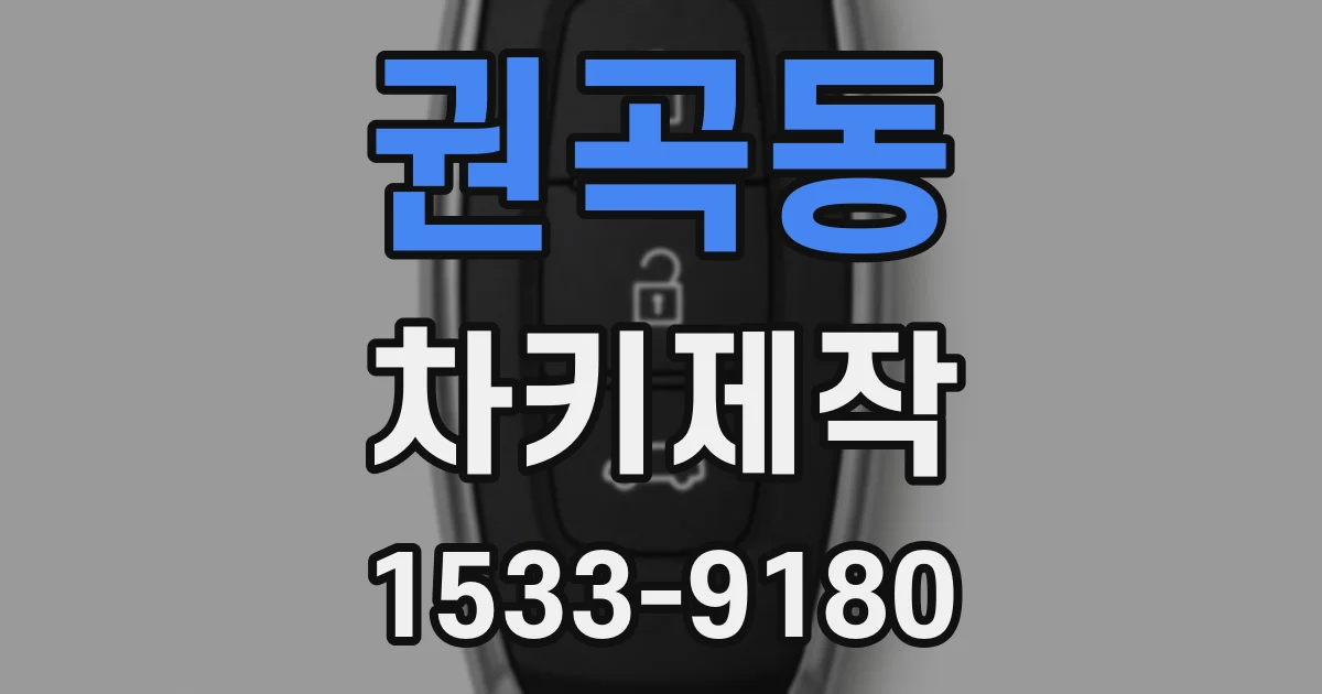 권곡동 차키제작