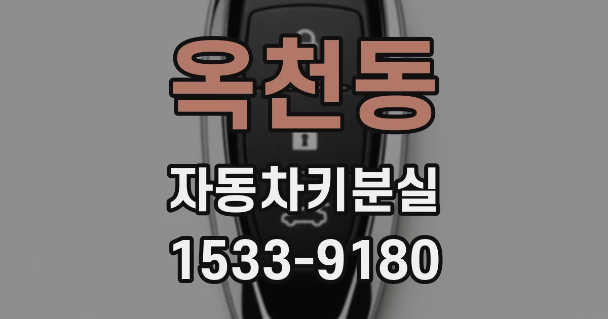 옥천동 자동차키분실