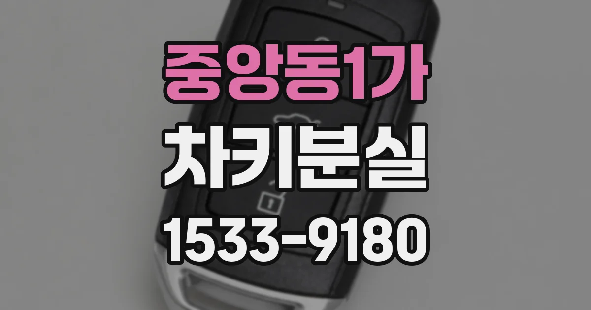 중앙동1가 차키분실
