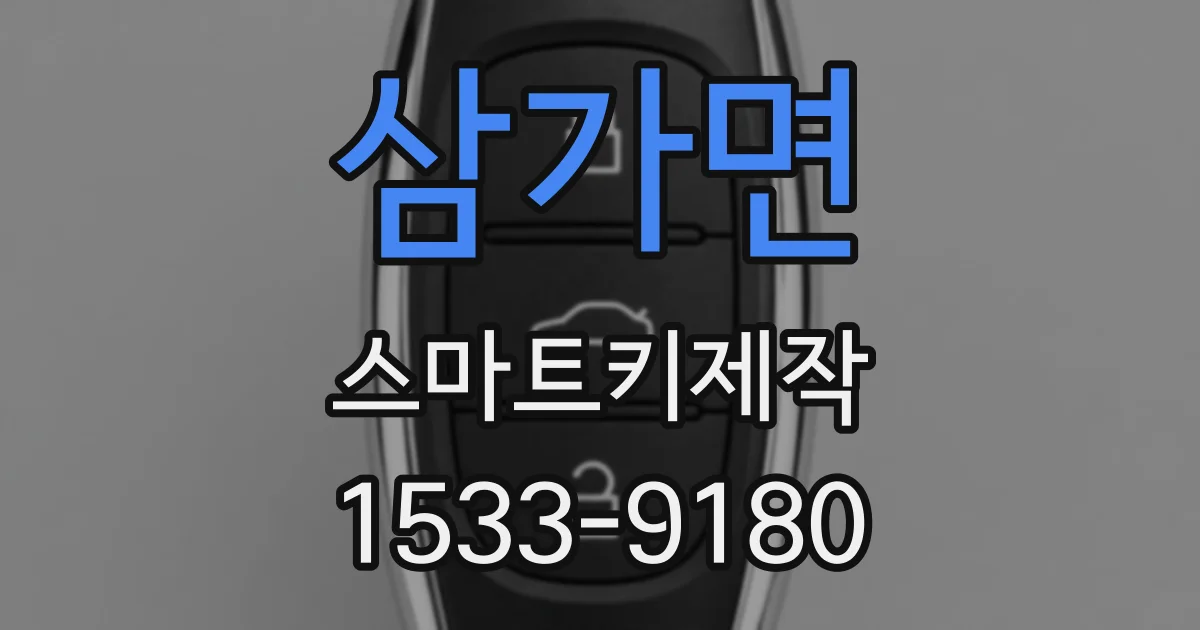 삼가면 스마트키제작