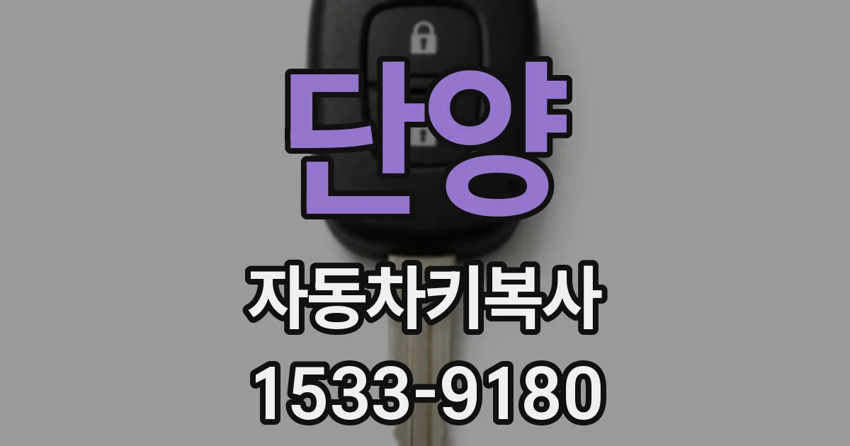 단양 자동차키복사