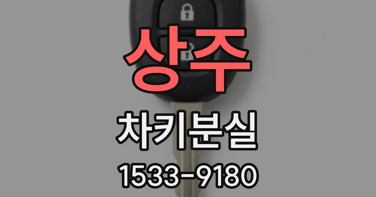 상주 차키분실