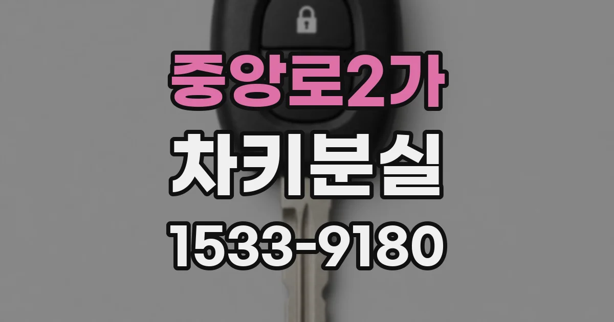 중앙로2가 차키분실