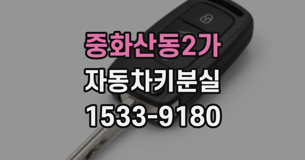 중화산동2가 자동차키분실