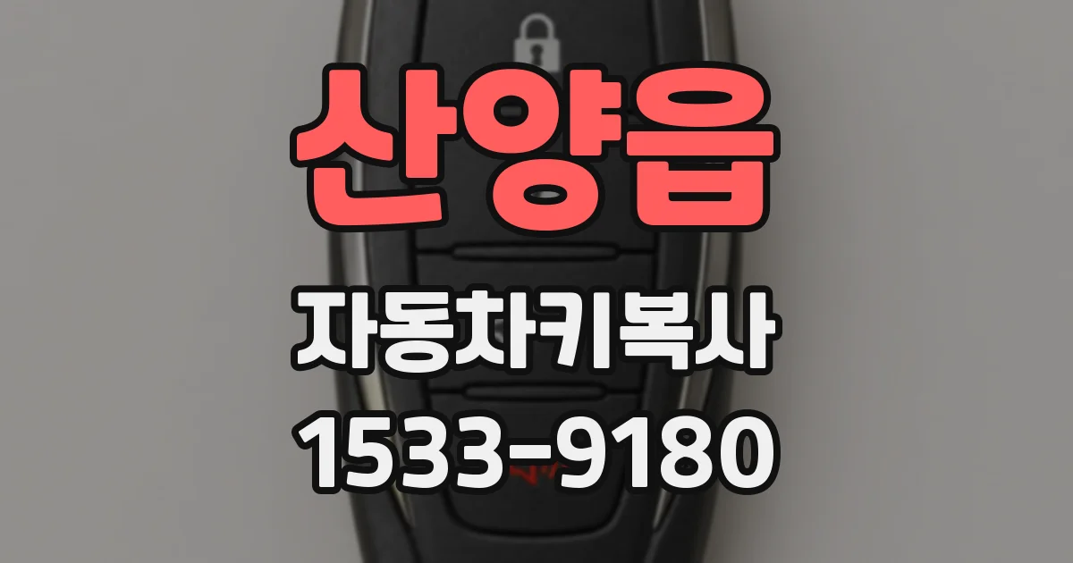산양읍 자동차키복사