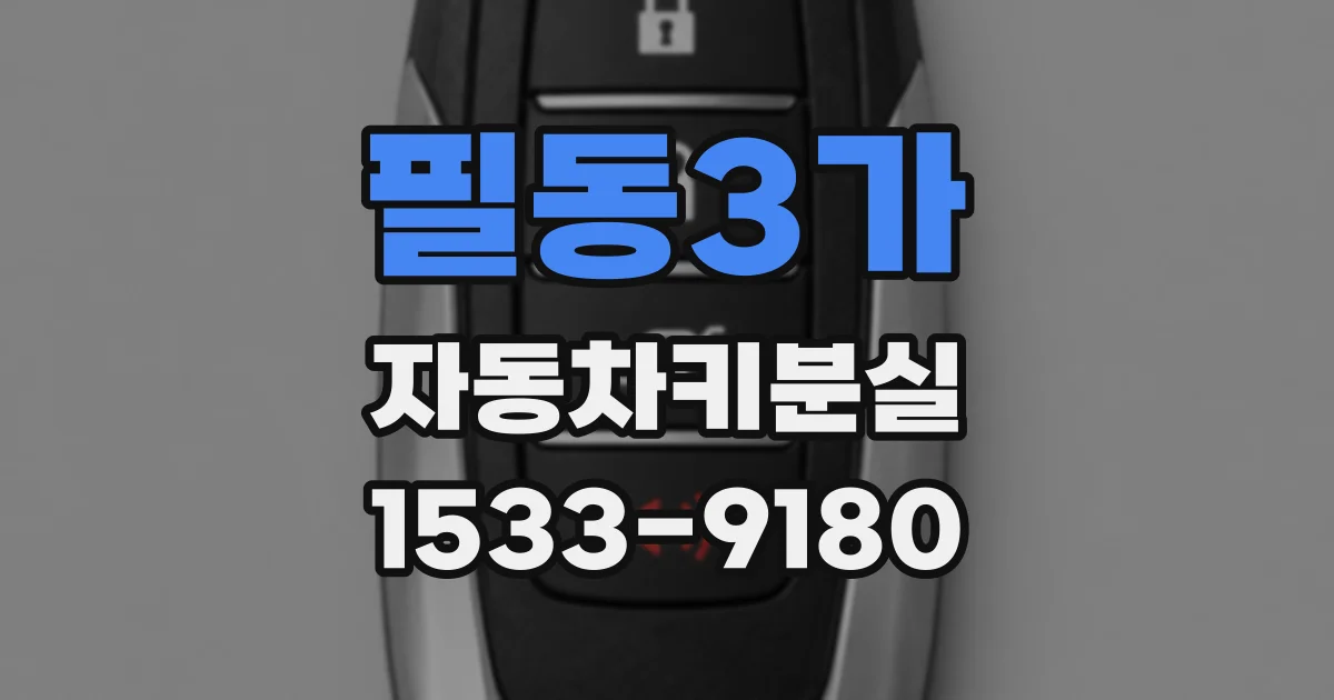 필동3가 자동차키분실