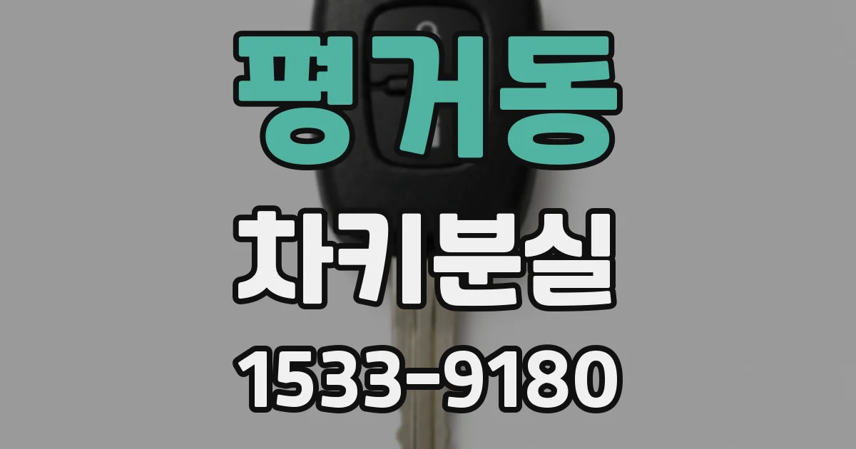 평거동 차키분실