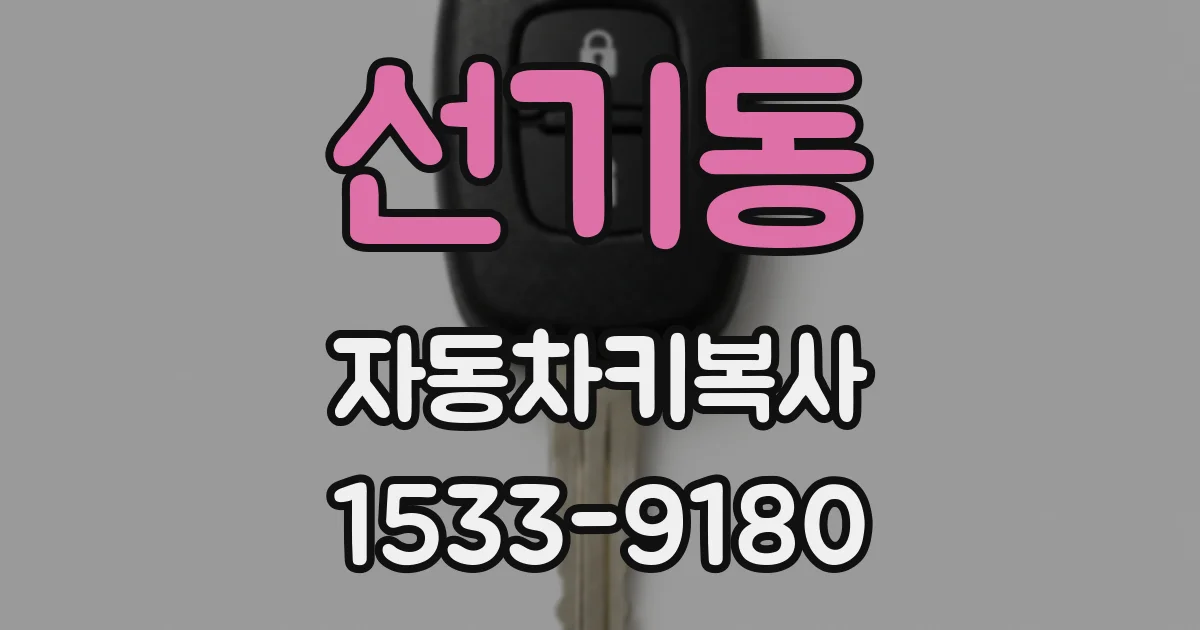 선기동 자동차키복사