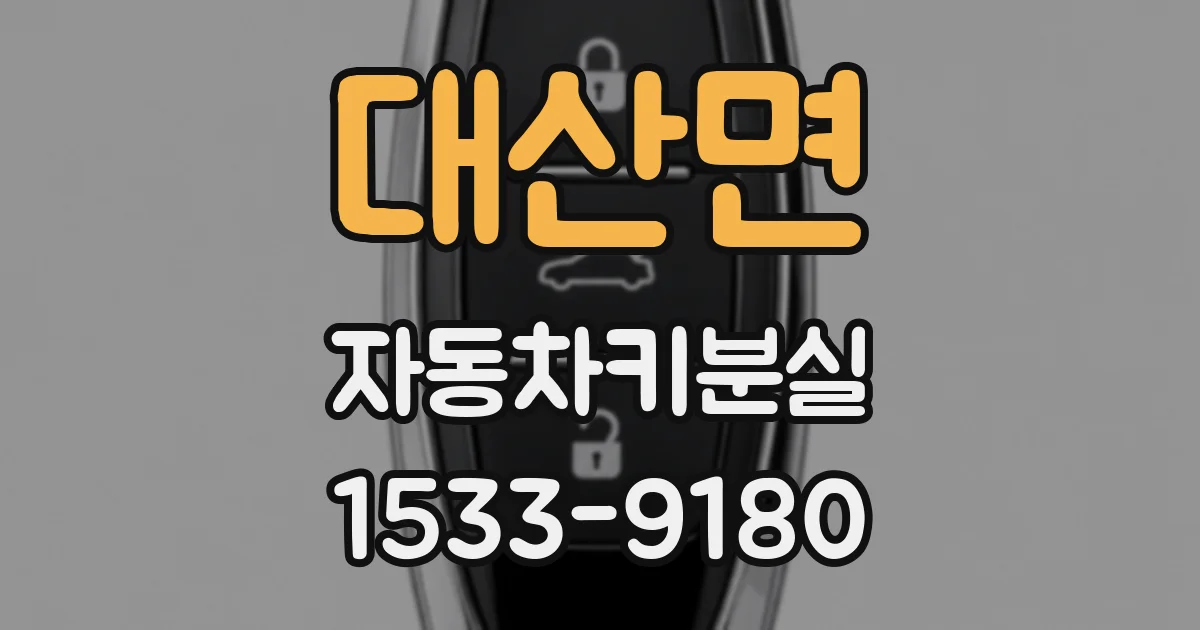 대산면 자동차키분실