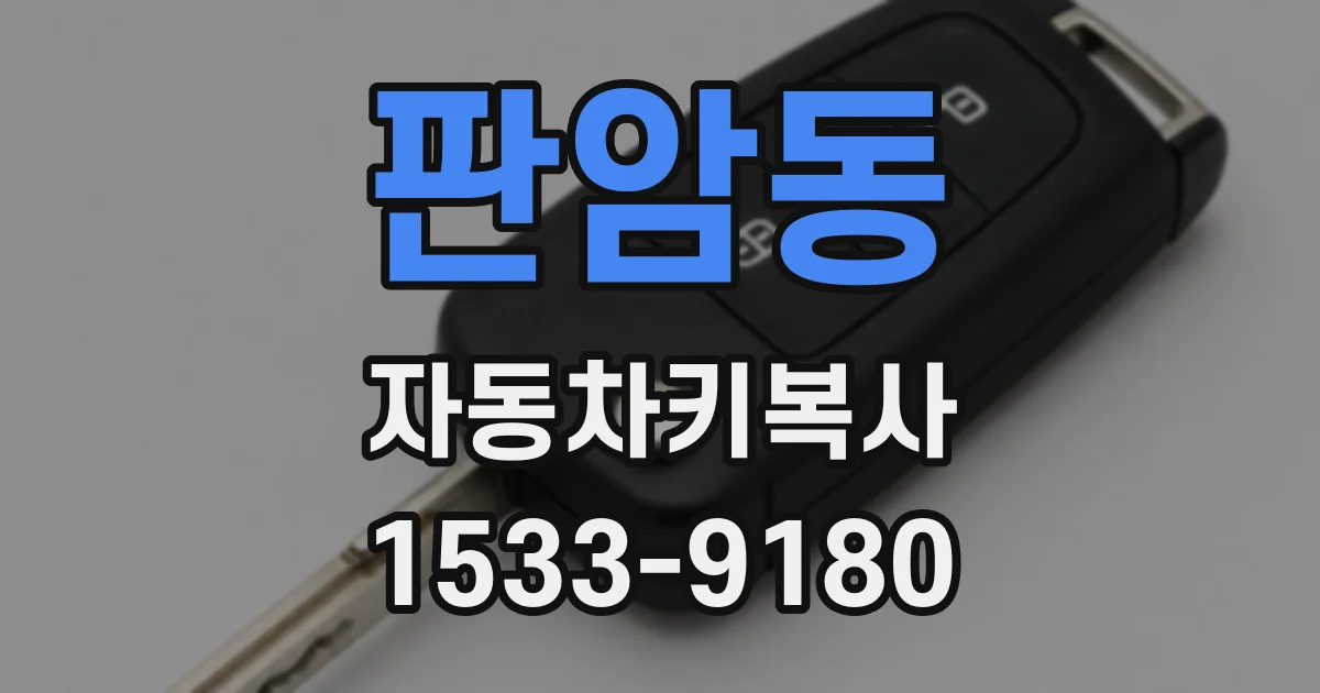 판암동 자동차키복사