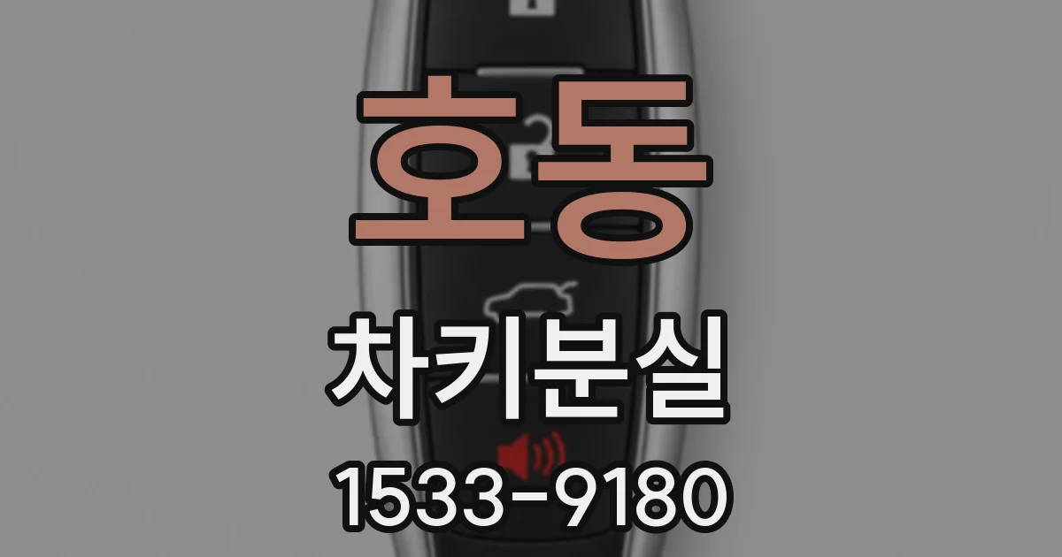 호동 차키분실