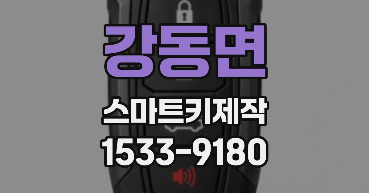 강동면 스마트키제작