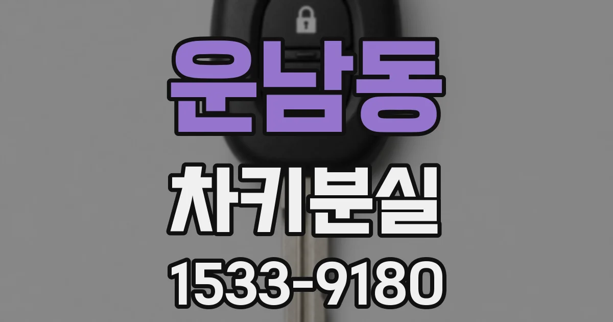 운남동 차키분실