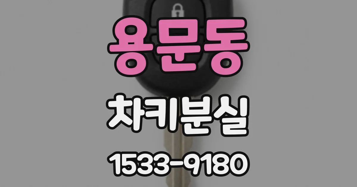 용문동 차키분실