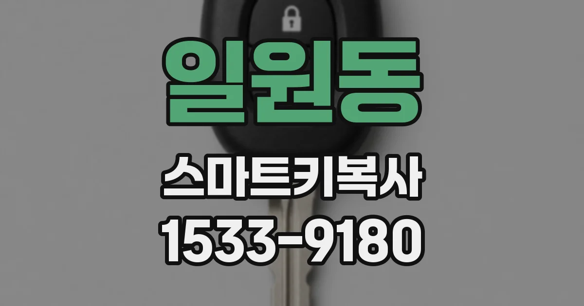 일원동 스마트키복사