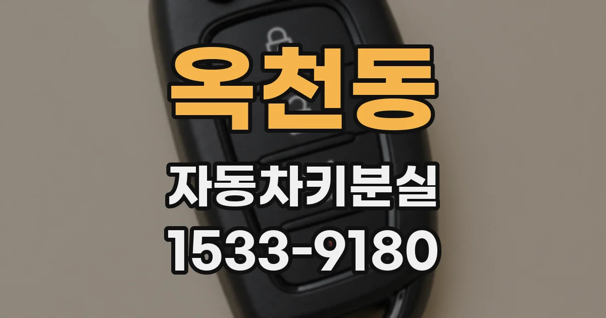 옥천동 자동차키분실
