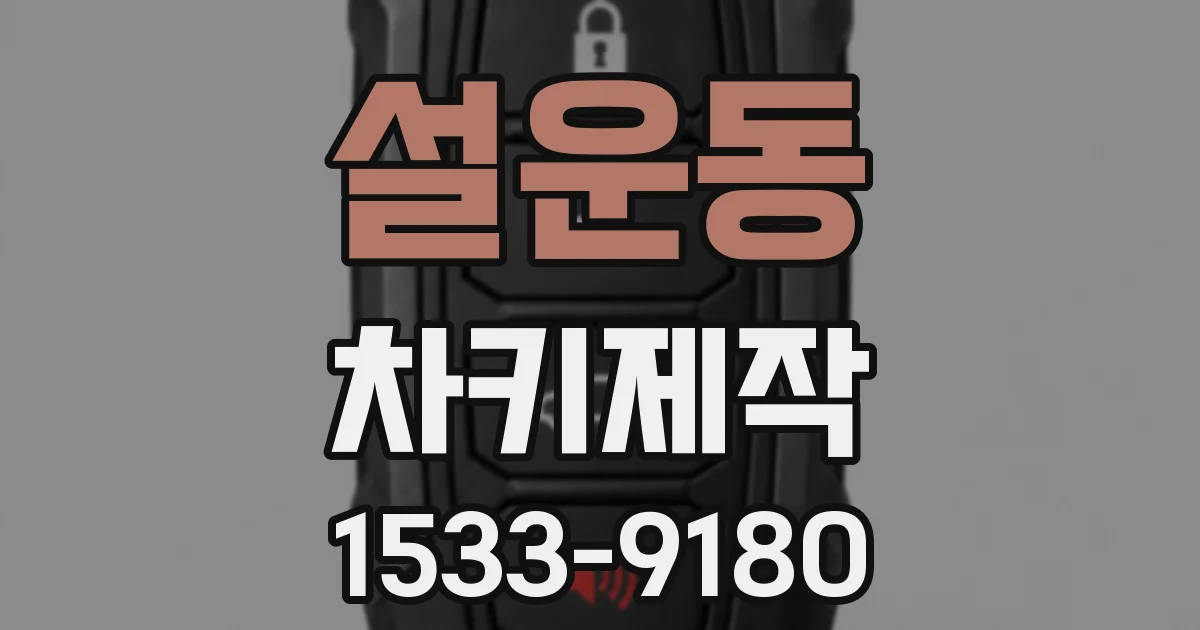설운동 차키제작