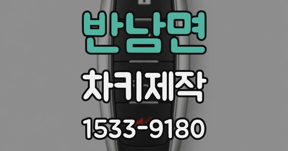 반남면 차키제작