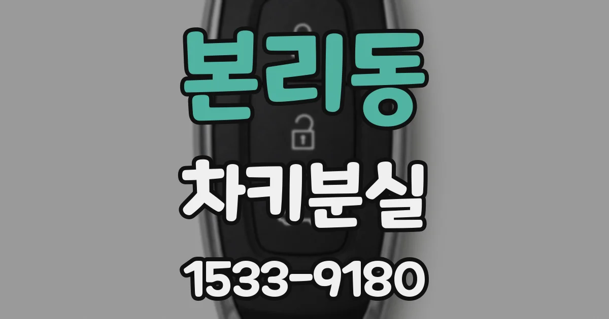 본리동 차키분실