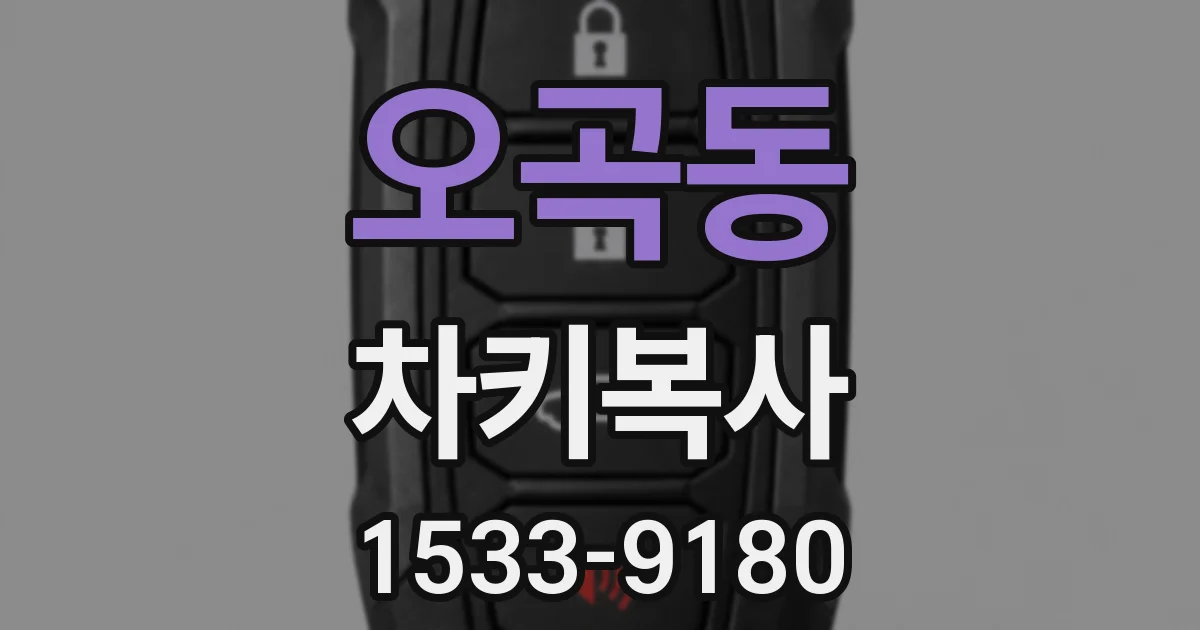 오곡동 차키복사