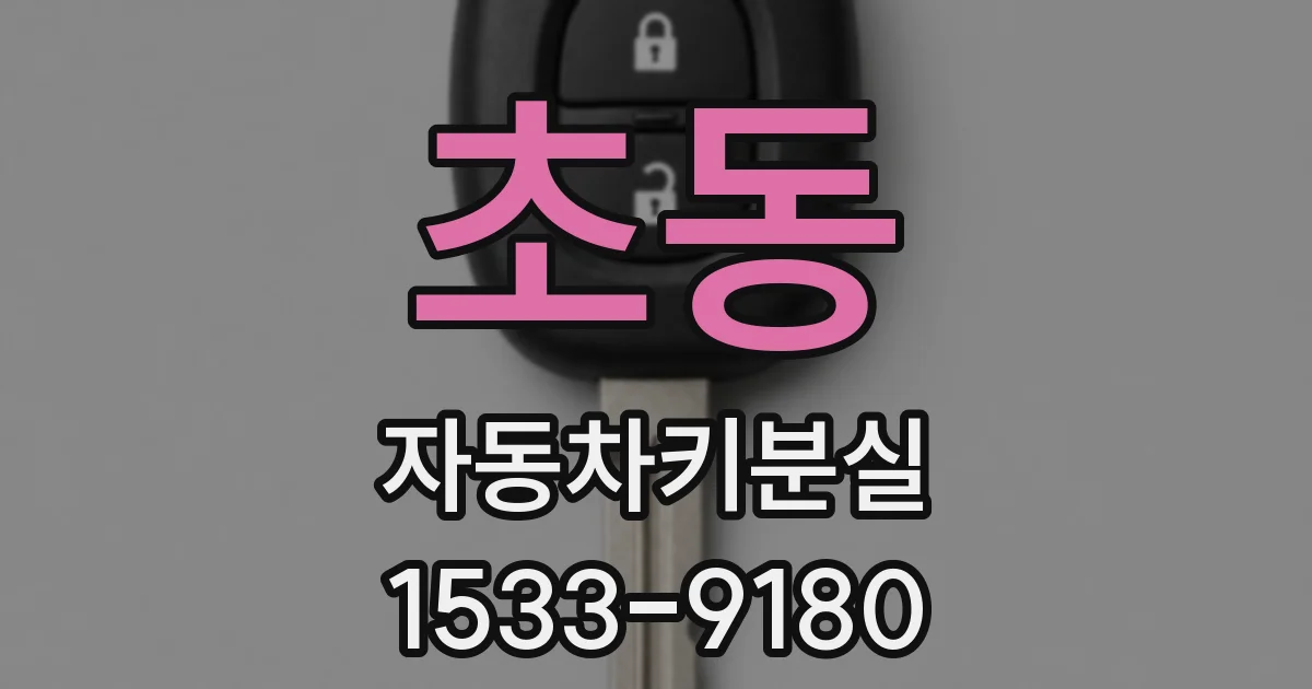 초동 자동차키분실