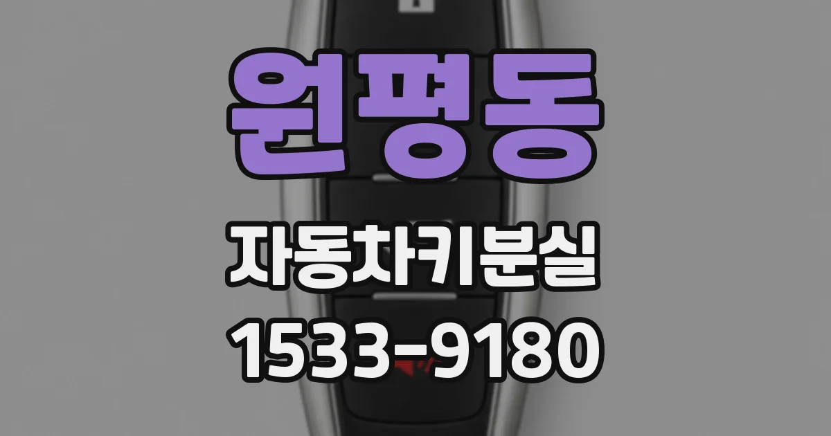원평동 자동차키분실