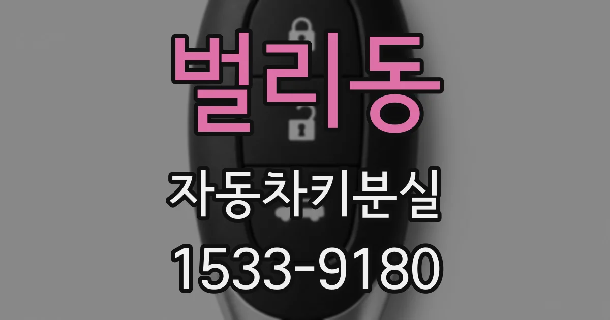 벌리동 자동차키분실