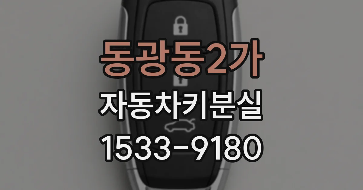 동광동2가 자동차키분실