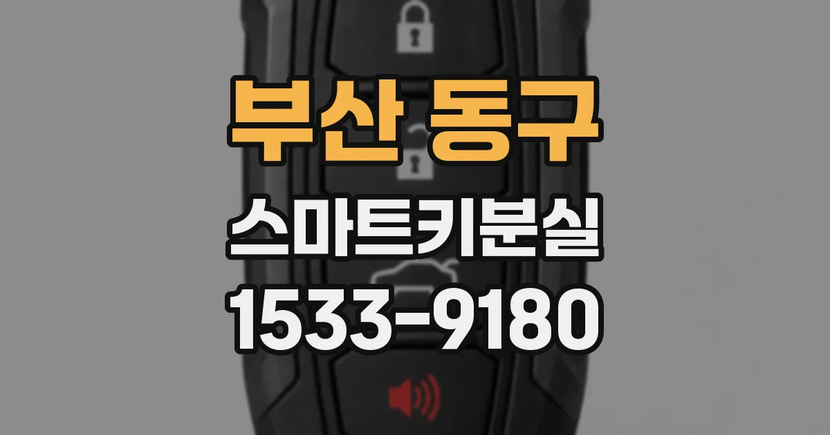 부산 동구 스마트키분실