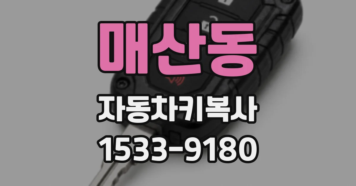 매산동 자동차키복사