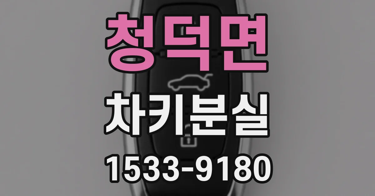 청덕면 차키분실