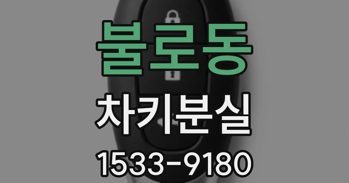불로동 차키분실
