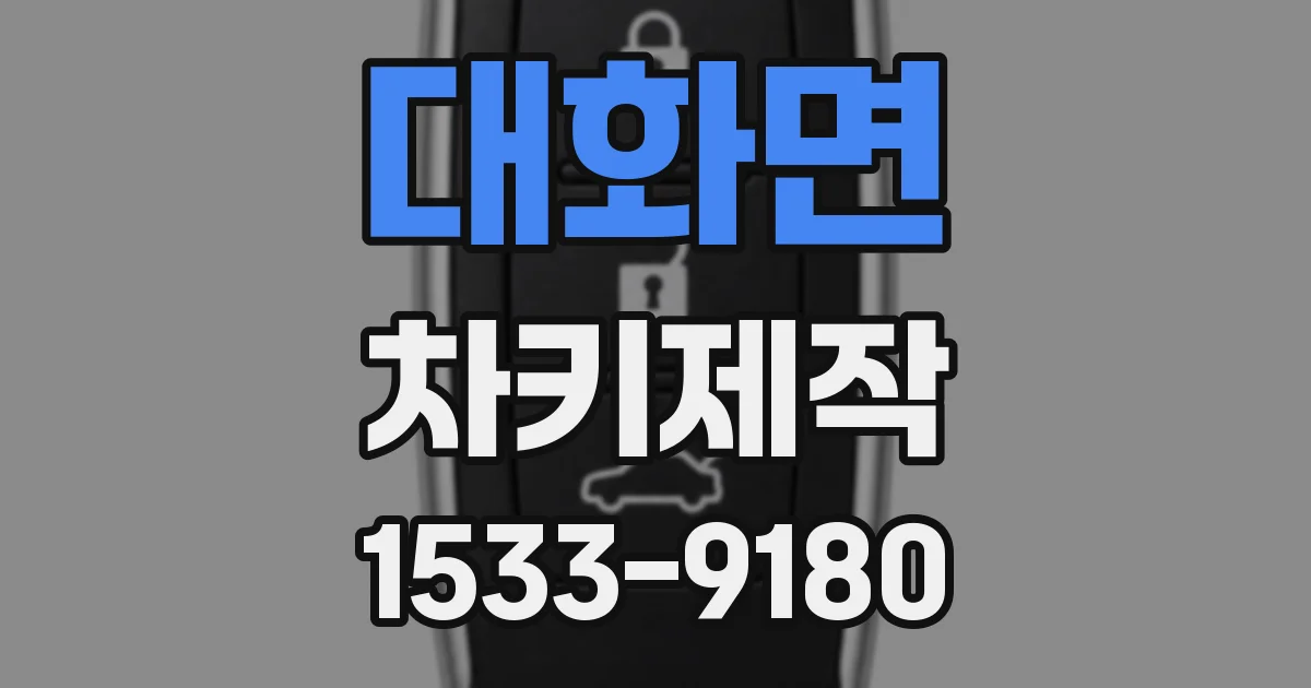 대화면 차키제작