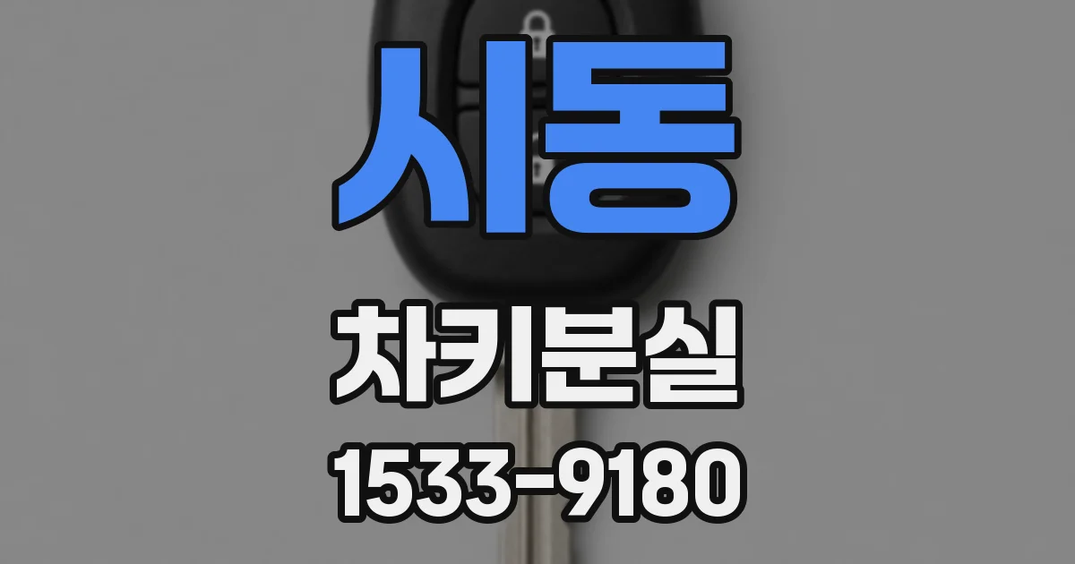 시동 차키분실